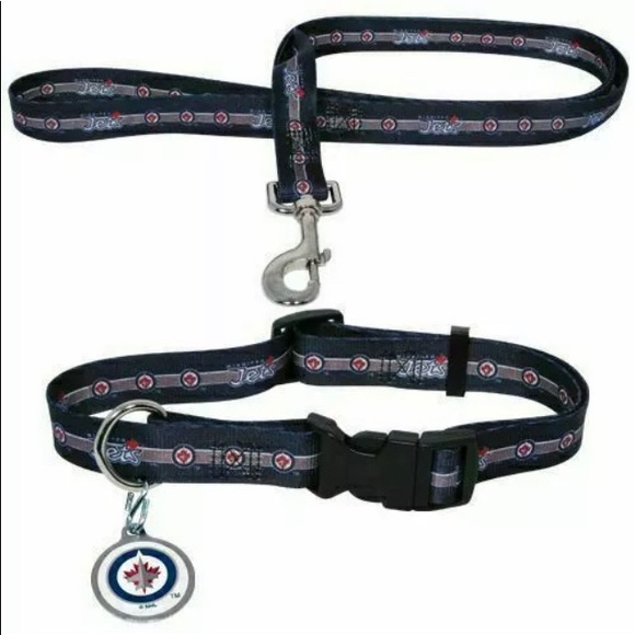 Winnipeg Jets dog jersey and leash - Picture 7 of 7